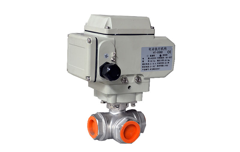 电动三通螺纹球阀